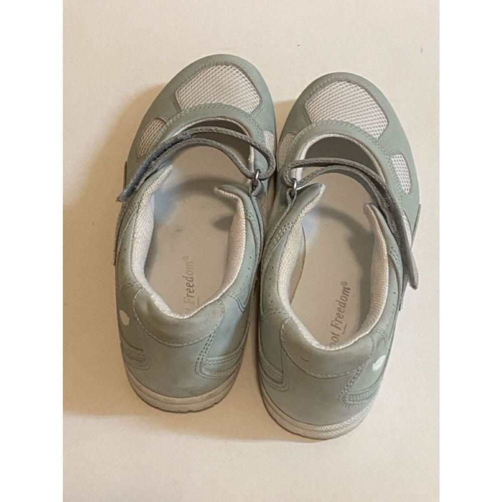 Barefoot Freedom Mary Jane Sneakers in Light Blue with Hook-and-Loop Strap  9WW - Picture 6 of 9